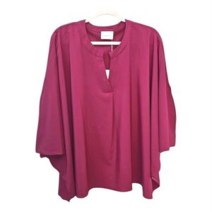 NWT Andree By Unit Pink Tunic Top Size Medium Relaxed Fit 3/4 Sleeves